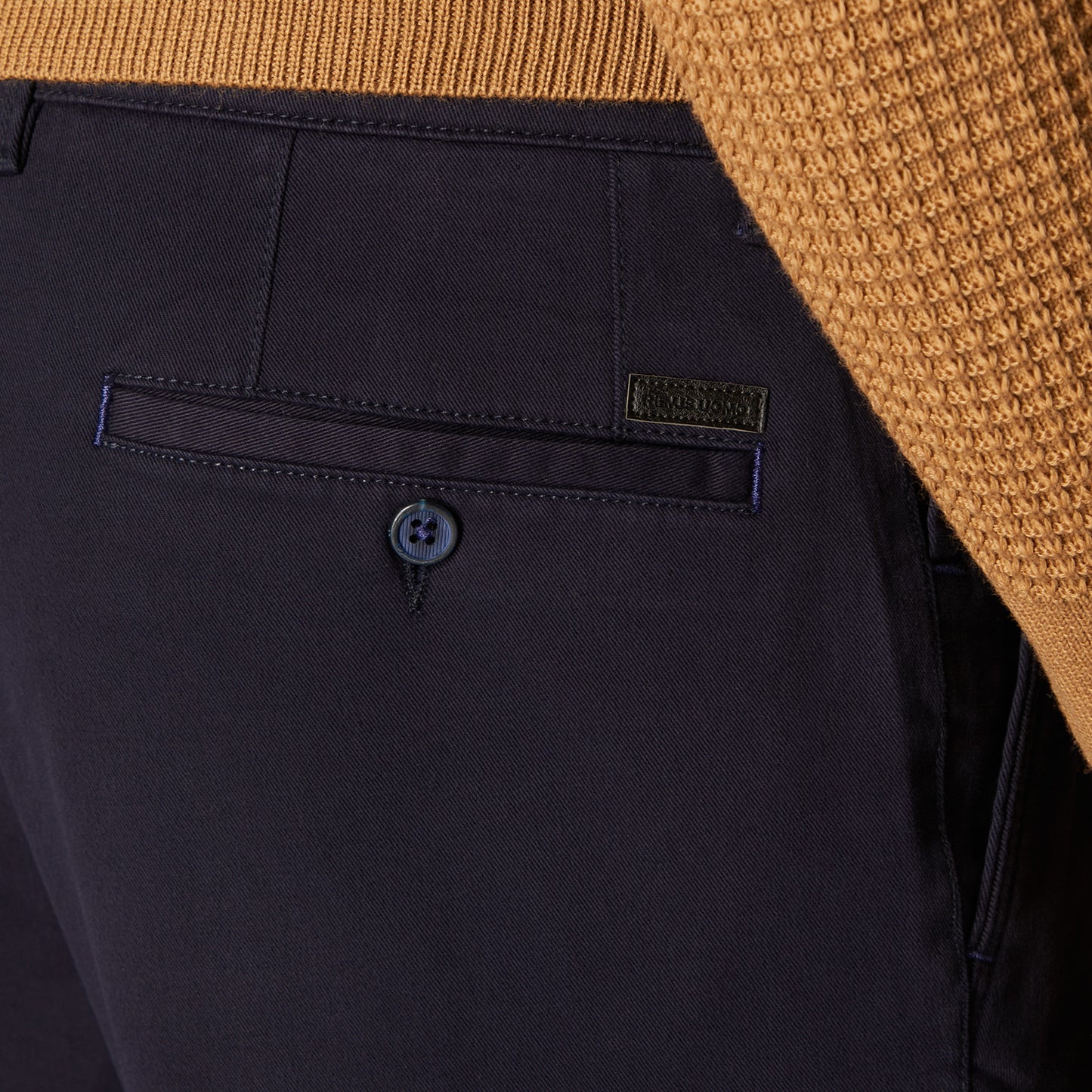 Remus Uomo 60128 78 Navy Slim Leg Cotton Stretch Chino