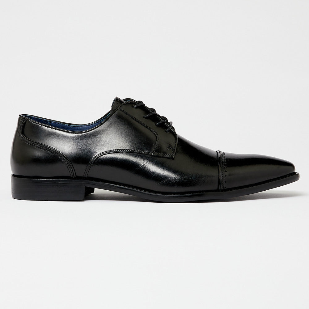 Remus Uomo 02188 Bonuci Black Leather Derby Shoes