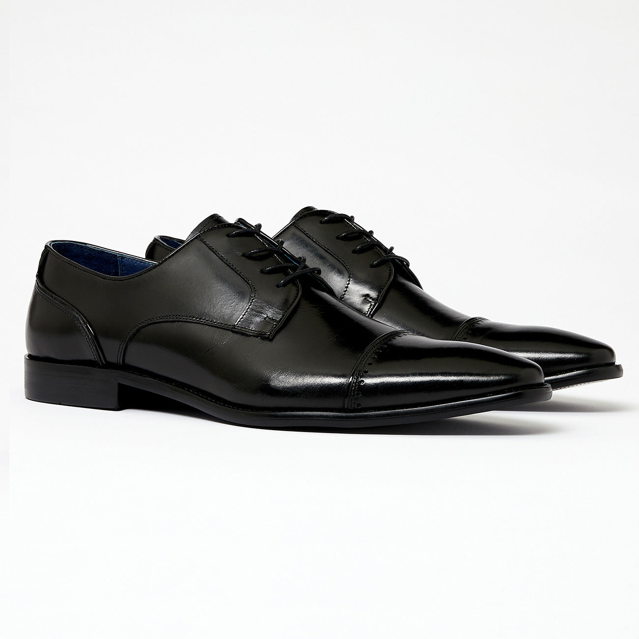 Remus Uomo 02188 Bonuci Black Leather Derby Shoes