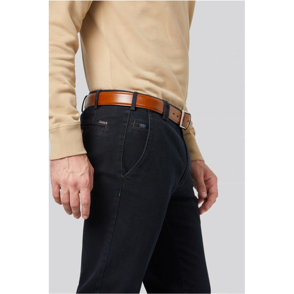 Meyer 629 19 Roma Blue Black Denim Stretch Jeans