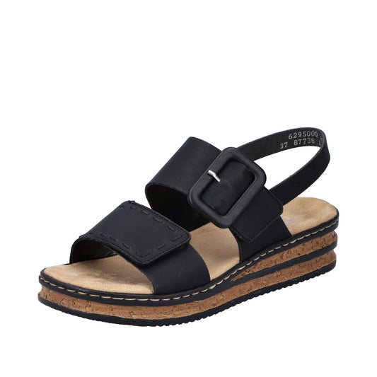 Rieker 62950-00 Black Sandals