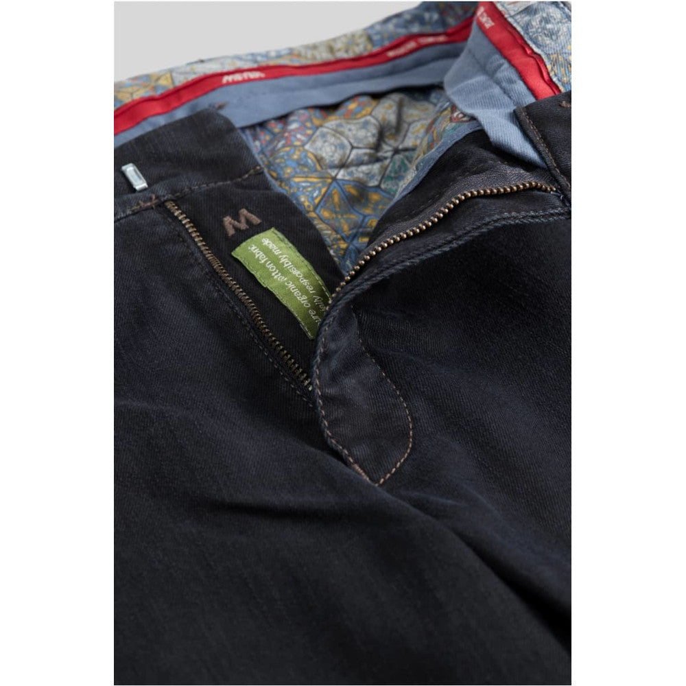 Meyer 629 19 Roma Blue Black Denim Stretch Jeans