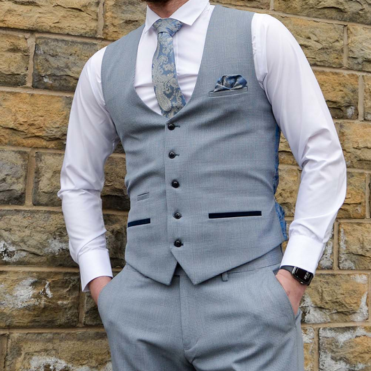 Marc Darcy Bromley Sky Waistcoat