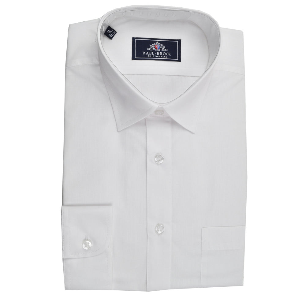 Rael Brook Plain White Long Sleeve Shirt