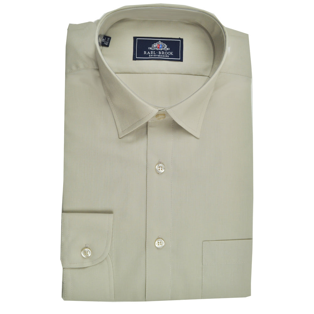 Rael Brook Plain Beige Long Sleeve Shirt