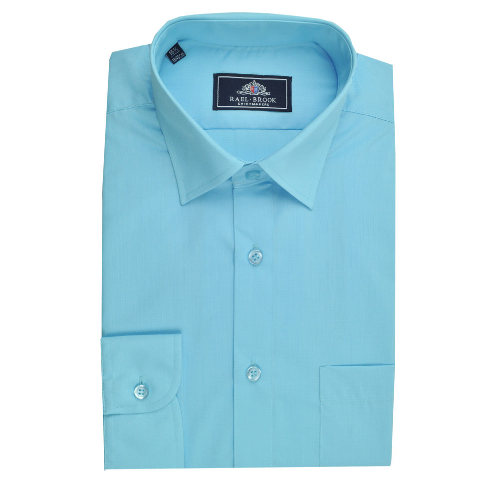 Rael Brook Plain Turquoise Long Sleeve Shirt