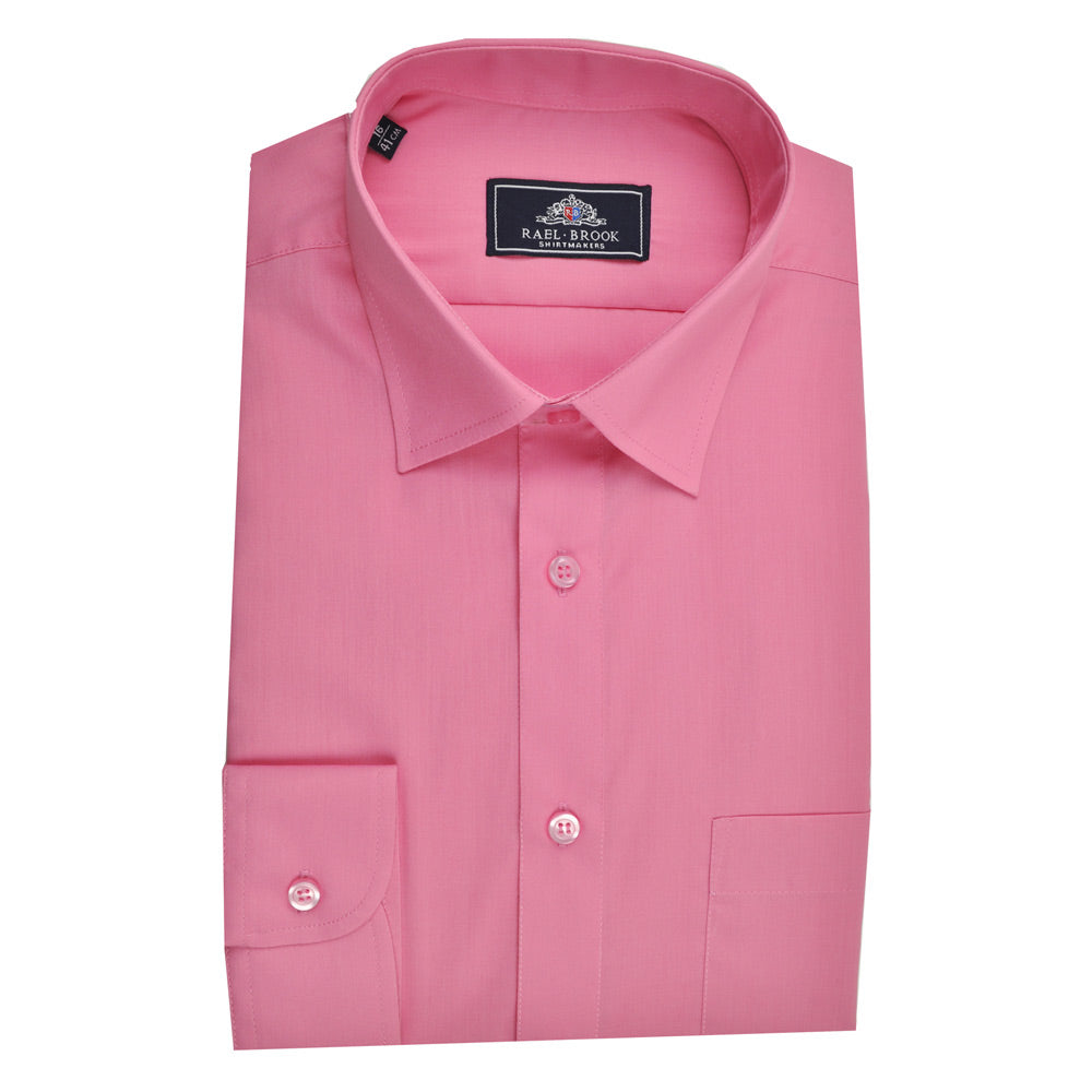 Rael Brook Plain Rose Pink Long Sleeve Shirt