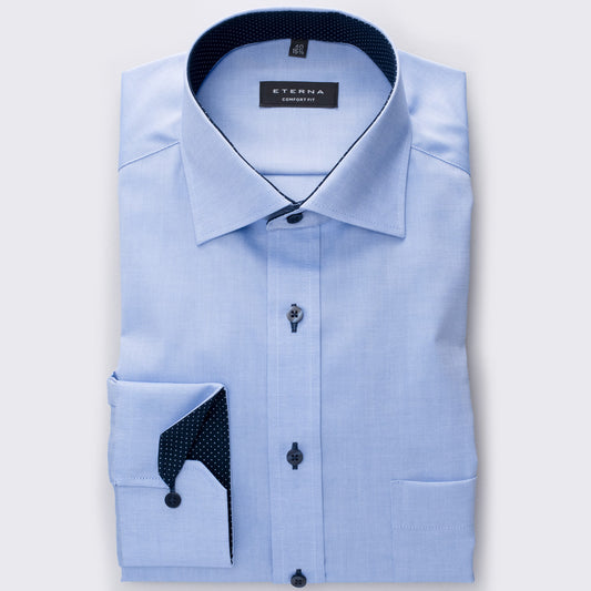 Eterna 8100 12 E137 Blue Comfort Fit Shirt
