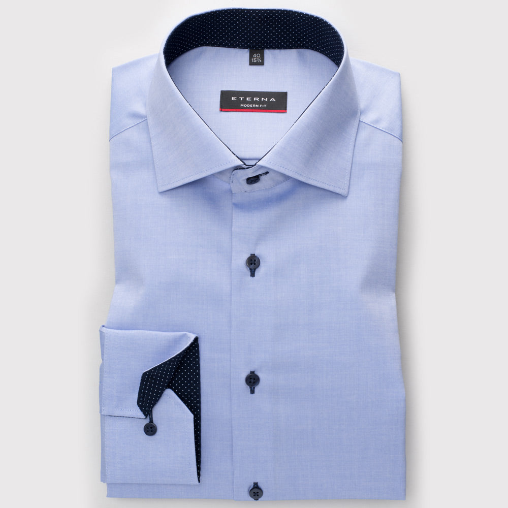 Eterna 8100 12 X13K Blue Modern Fit Shirt