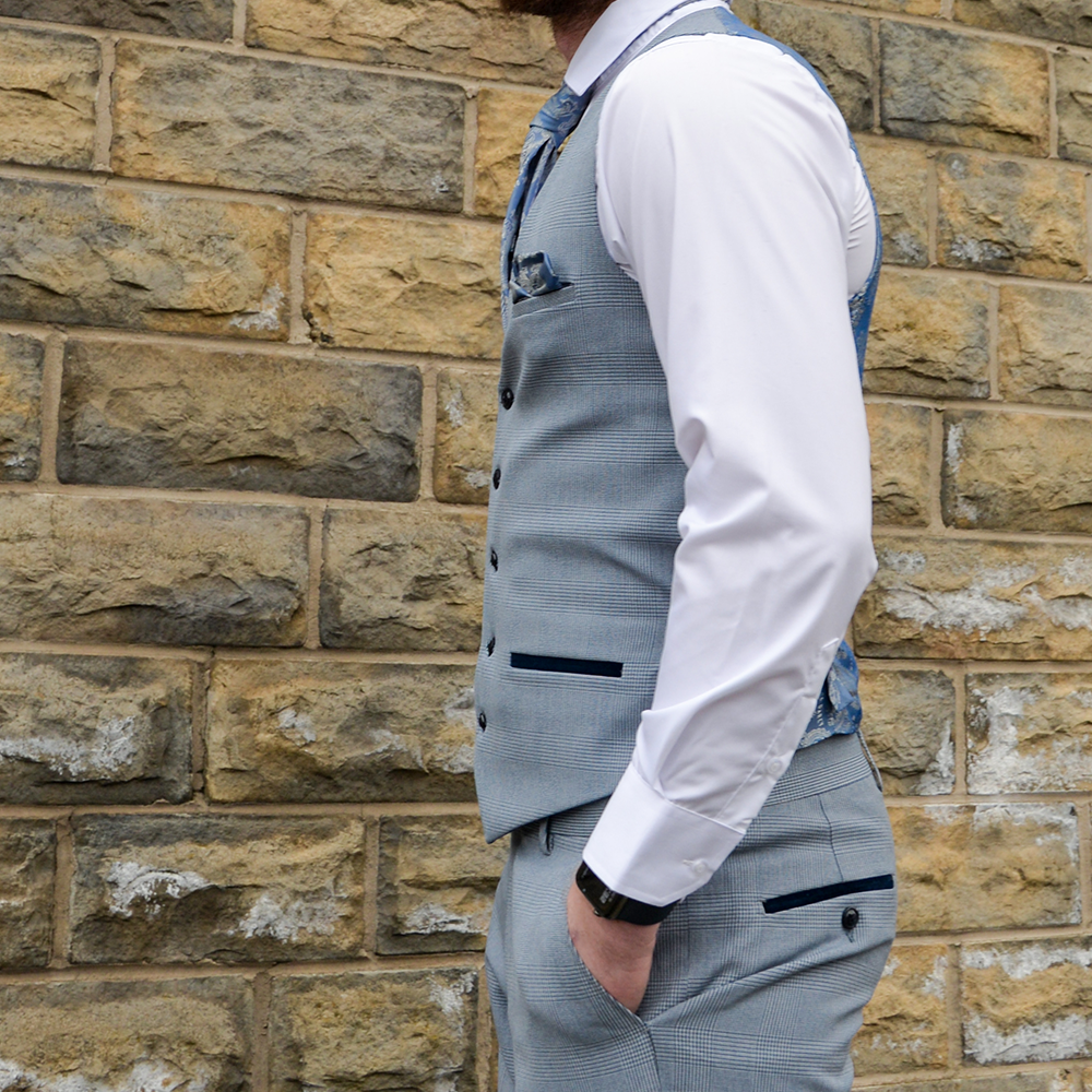 Marc Darcy Bromley Sky Waistcoat