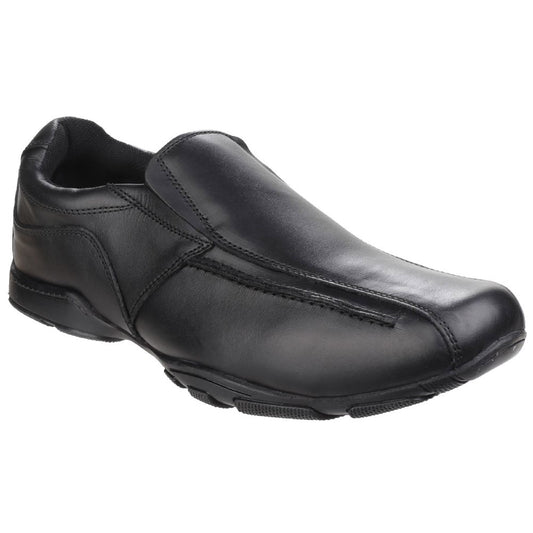 Boys Hush Puppies Bespoke Black School Shoes