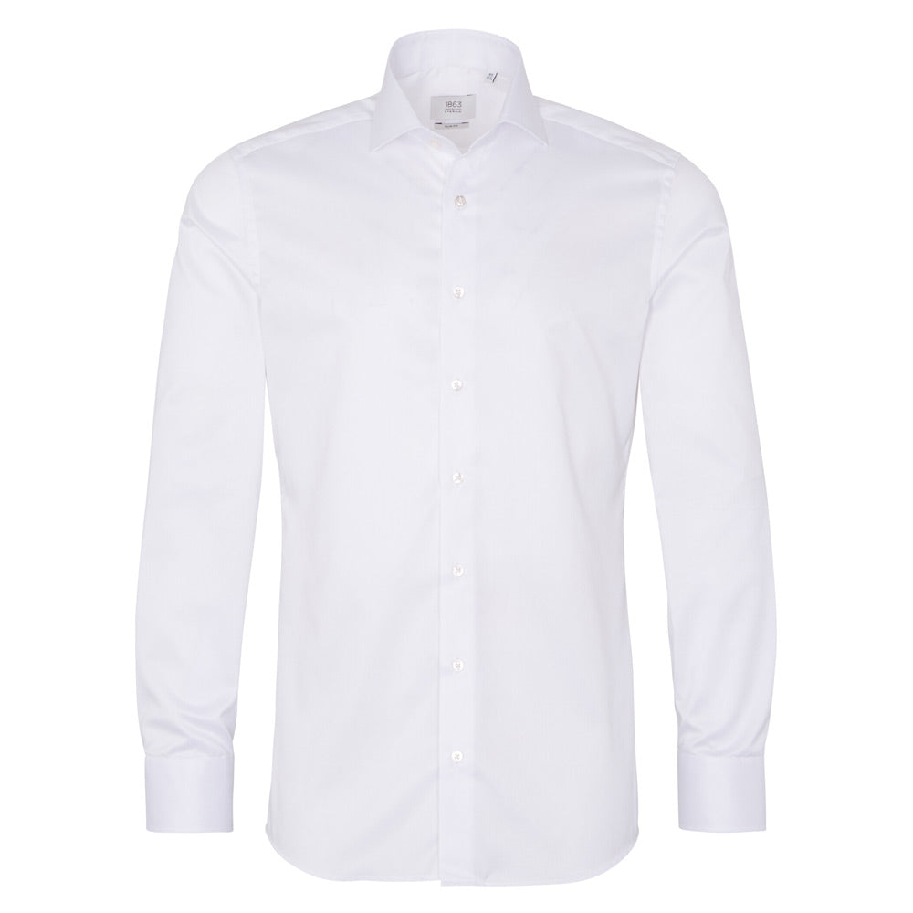 Eterna 8005 00 X687 Modern Fit White 2 Ply Long Sleeve Shirt