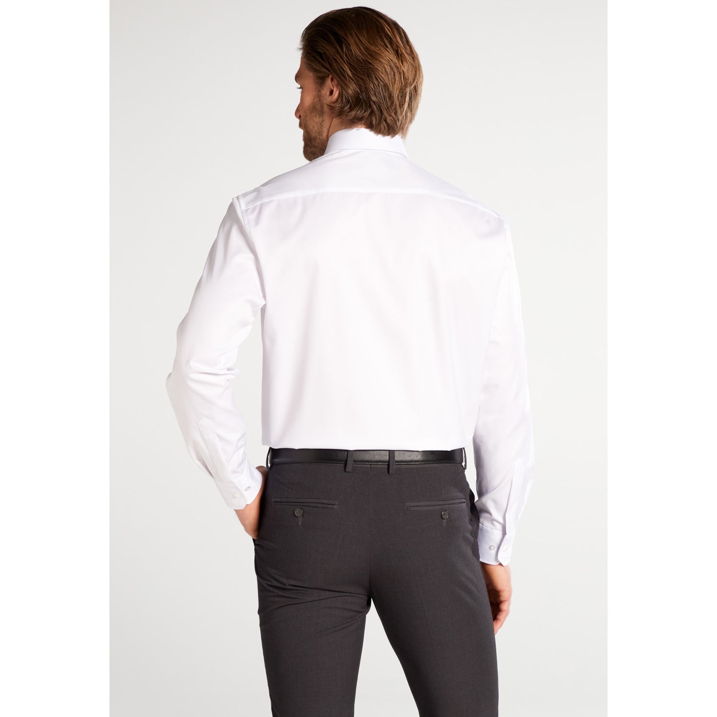 Eterna 8817 00 E19K White Comfort Fit Long Sleeve Shirt