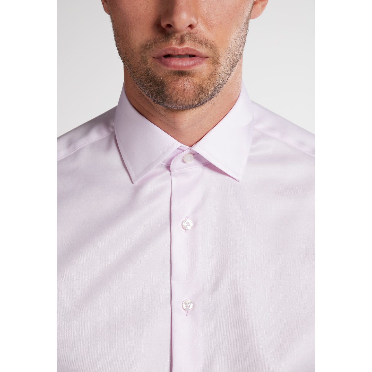 Eterna 8005 50 X687 Modern Fit Pink 2 Ply Long Sleeve Shirt