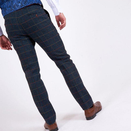 Marc Darcy Eton Navy Blue Tweed Trouser