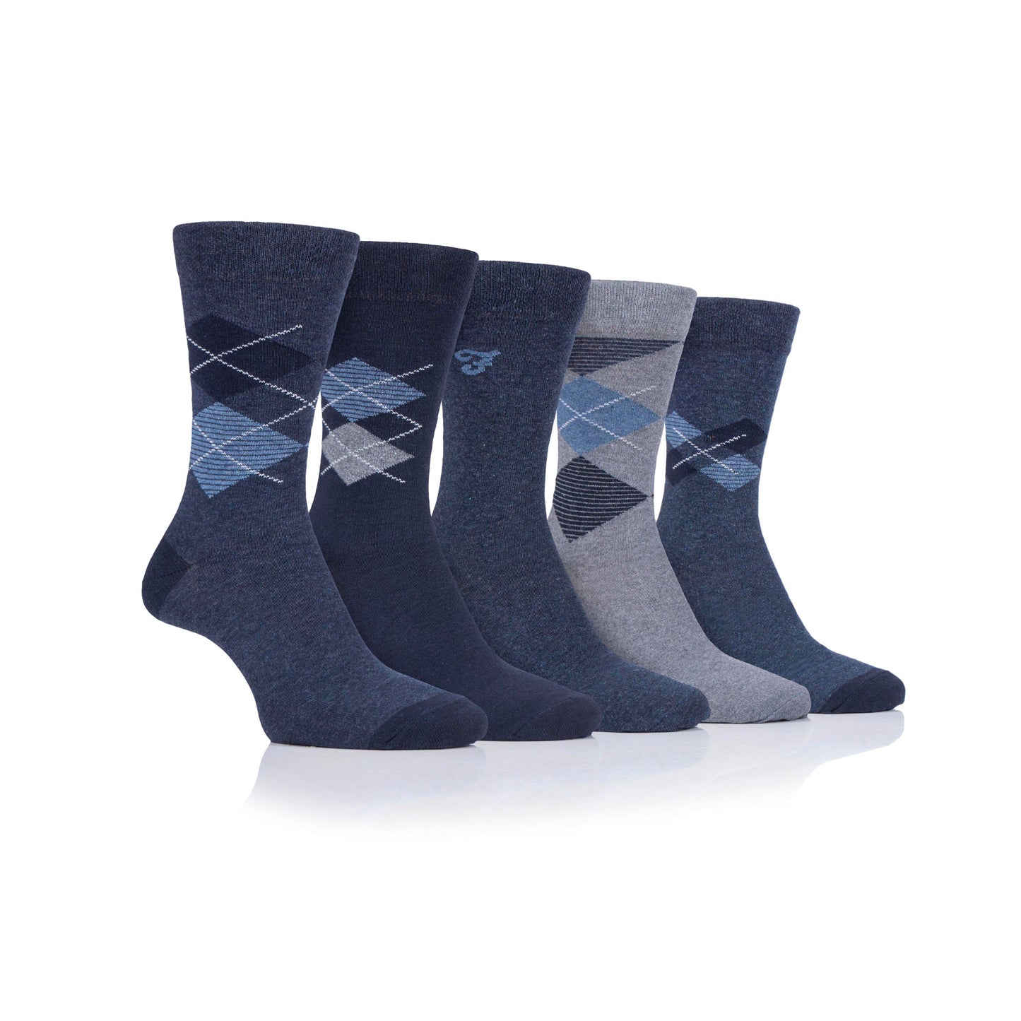 Farah Argyle Denim 6-11 Sock 5 Pack