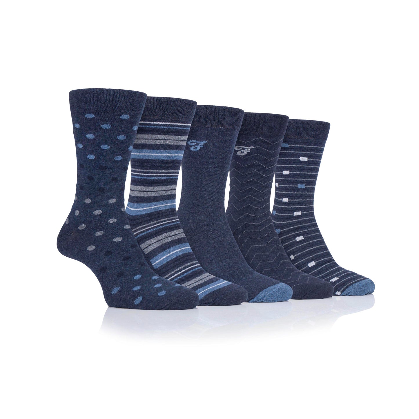 Farah Pattern Denim 6-11 Sock 5 Pack