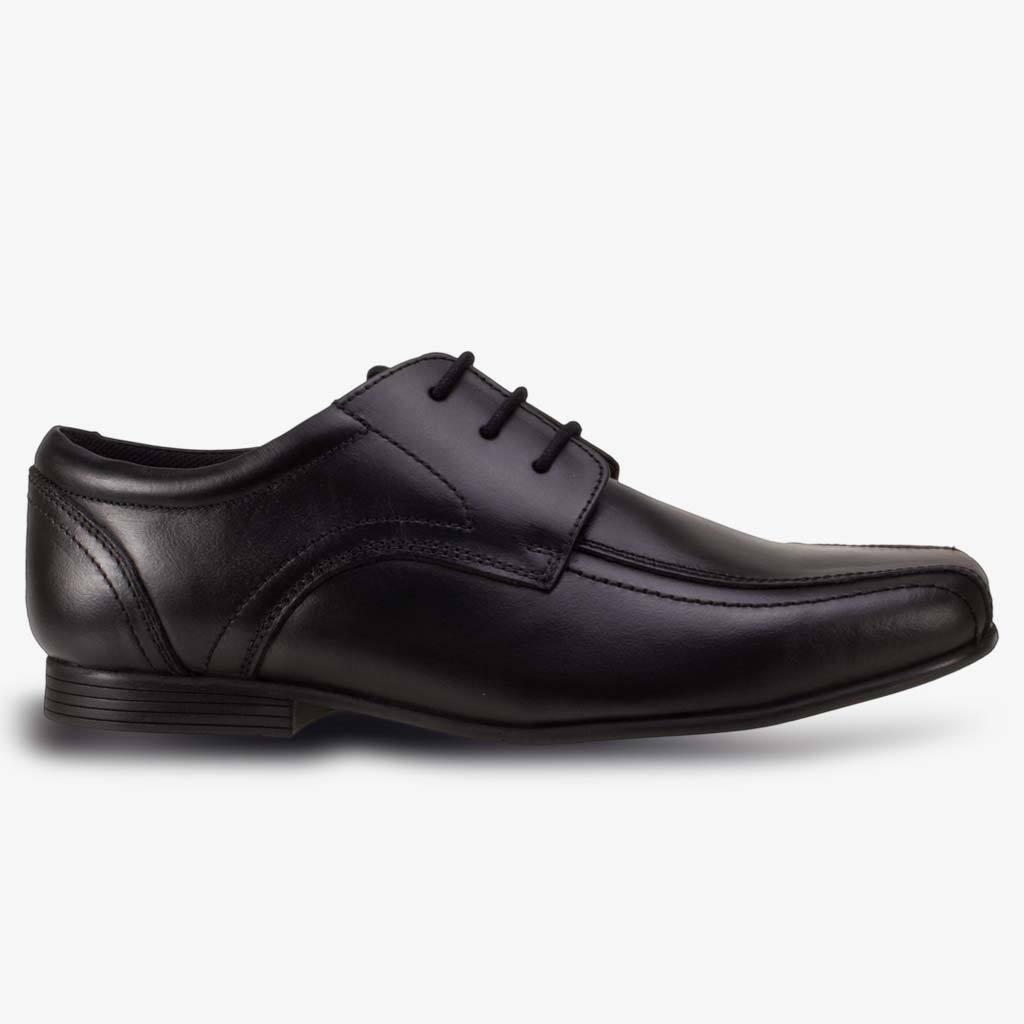 Boys Term Finn Black School Shoes