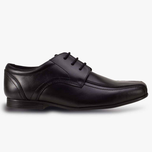 Boys Term Finn Black School Shoes