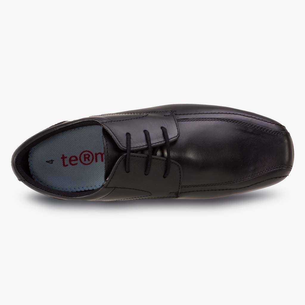 Boys Term Finn Black School Shoes