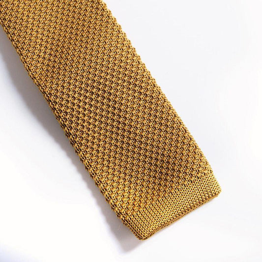 Marc Darcy Gold Knitted Tie