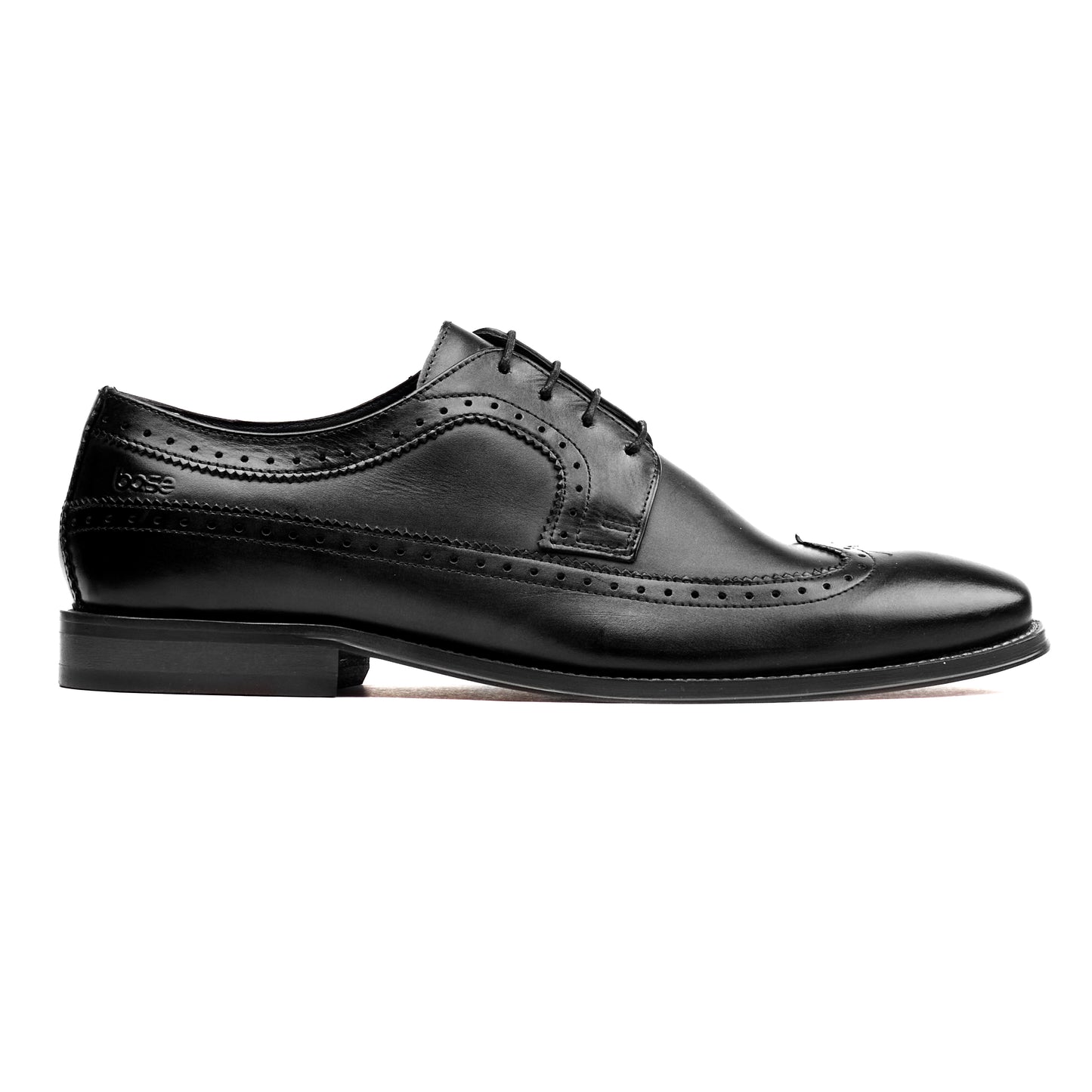Base London Havisham Waxy Black Formal Shoes