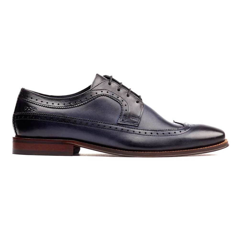 Base London Havisham Washed Navy Formal Shoes