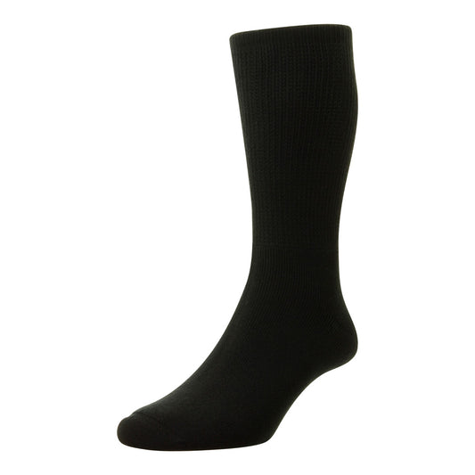 HJ Hall HJ1351 Diabetic Black Cotton Sock