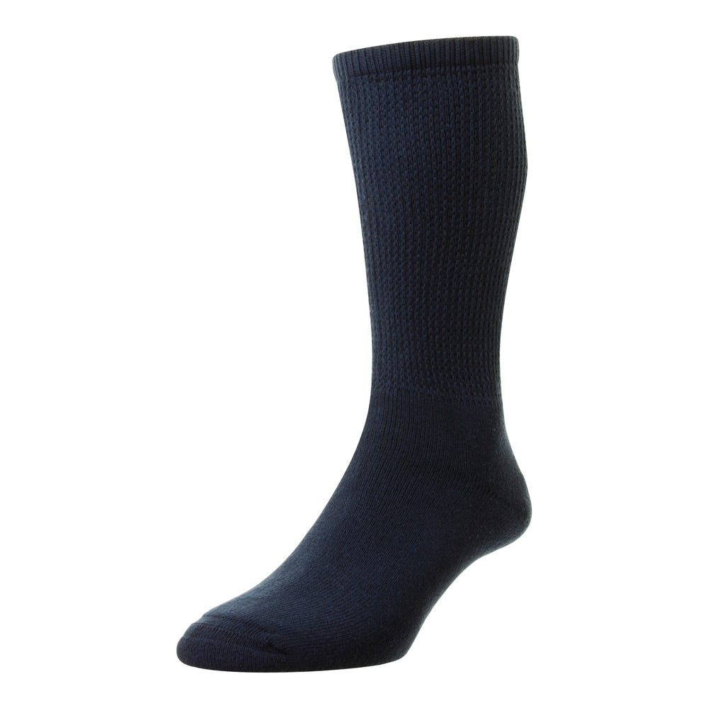 HJ Hall HJ1351 Diabetic Navy Cotton Sock