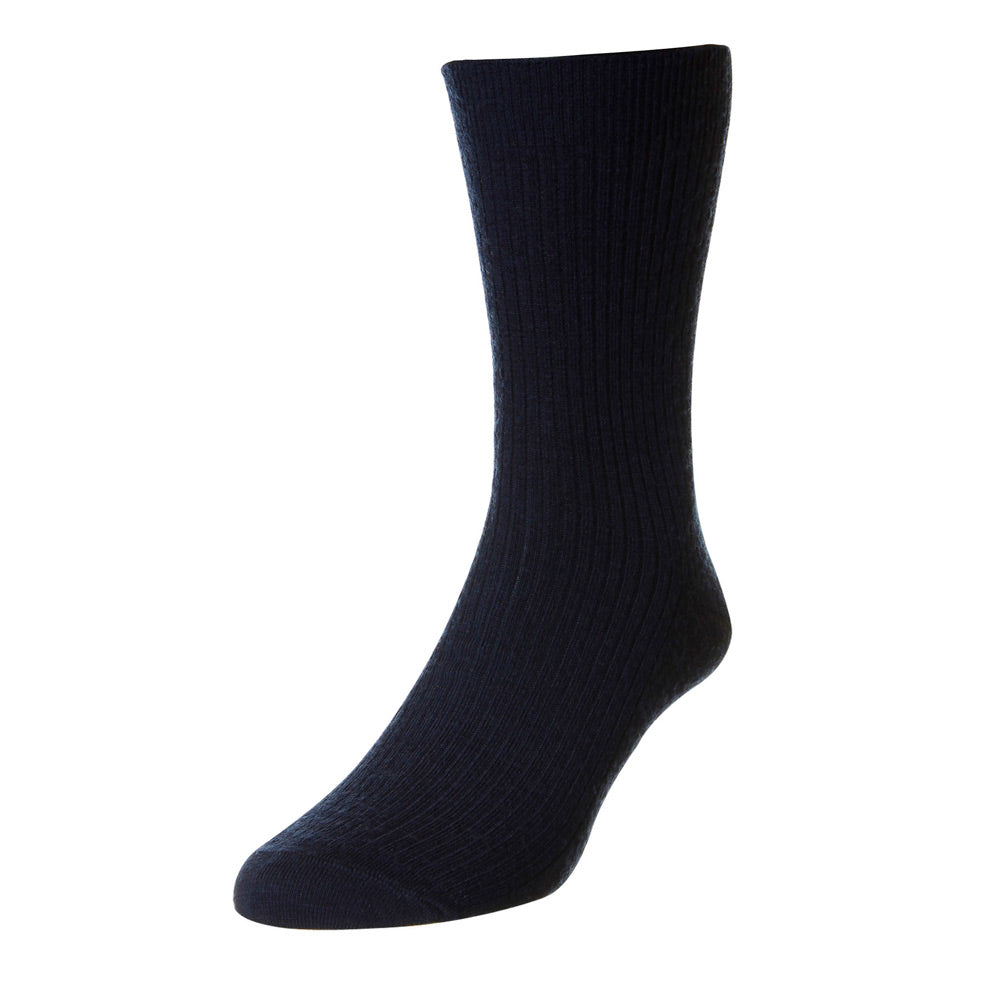 HJ Hall HJ70 Immaculate Navy Wool Rich Sock