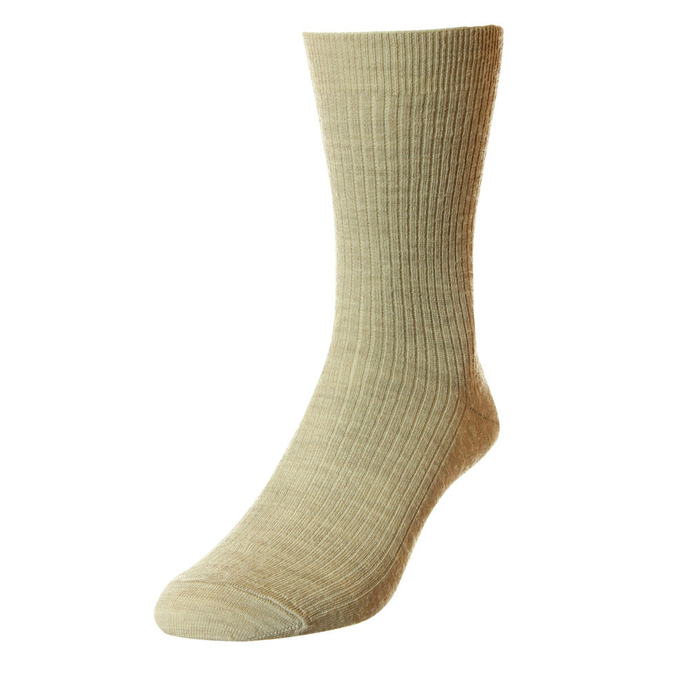 HJ Hall HJ70 Immaculate Oatmeal Wool Rich Sock