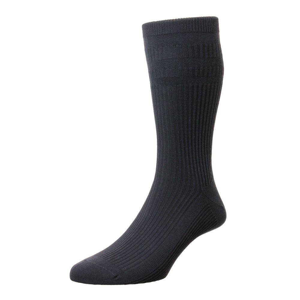 HJ Hall HJ91 Plain Charcoal Cotton Softop Sock