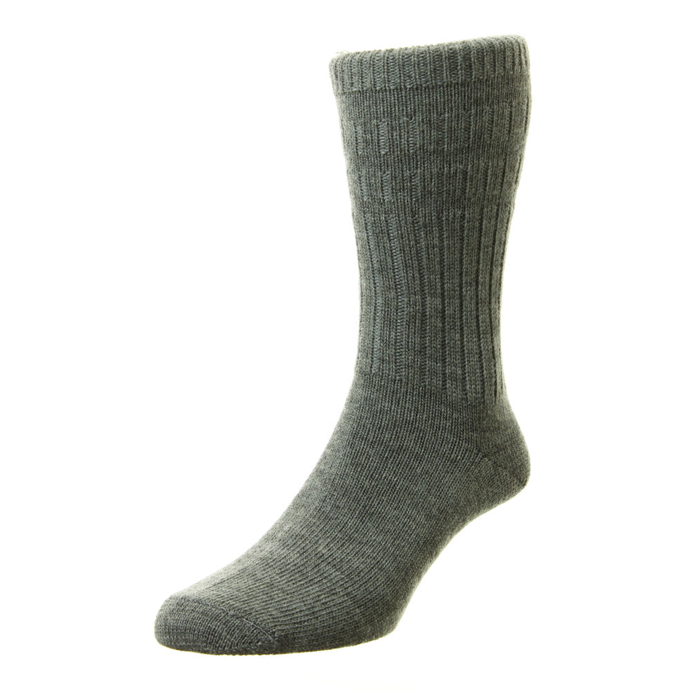HJ Hall HJ95 Thermal Mid Grey Wool Softop Sock