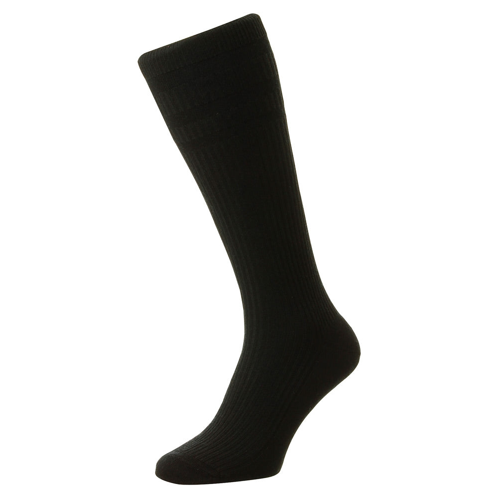 HJ Hall HJ98 Mid Calf Black Softop Sock