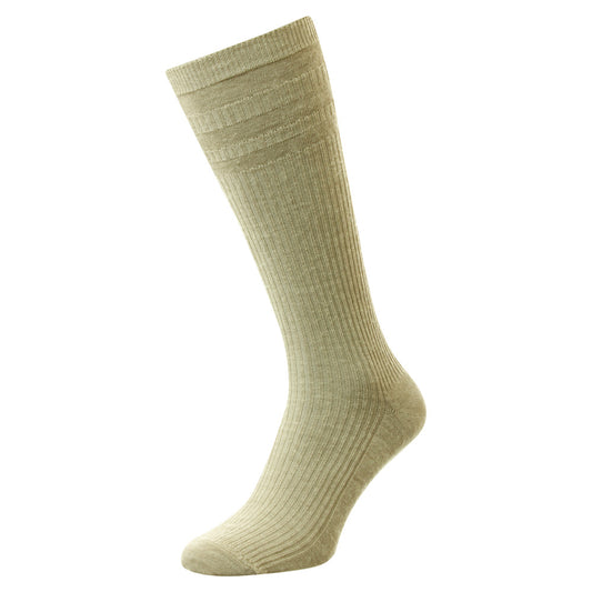 HJ Hall HJ98 Mid Calf Oatmeal Softop Sock