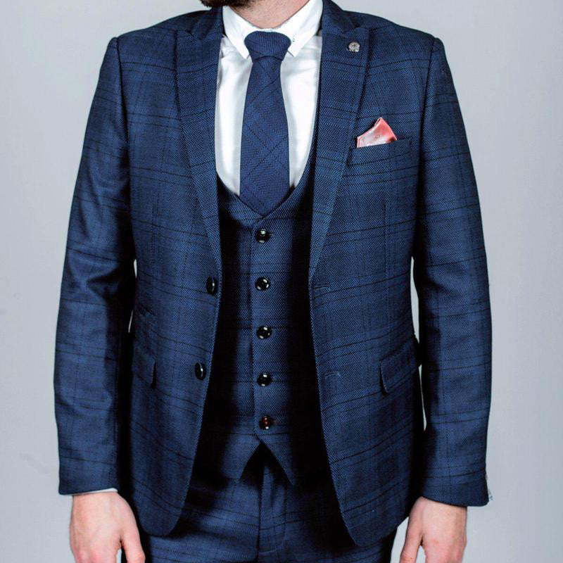 Marc Darcy Jerry Blue Check Jacket