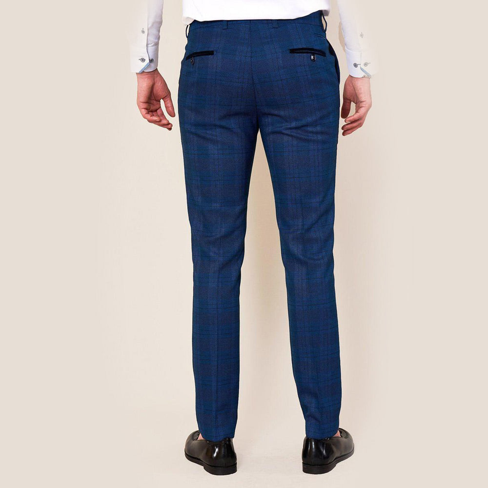 Marc Darcy Jerry Blue Check Trouser