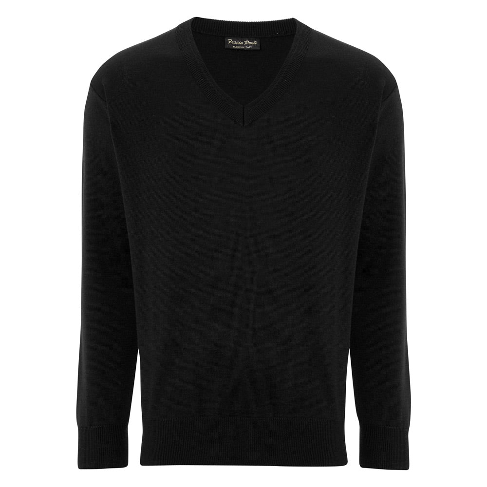 Franco Ponti Black V-Neck Pullover