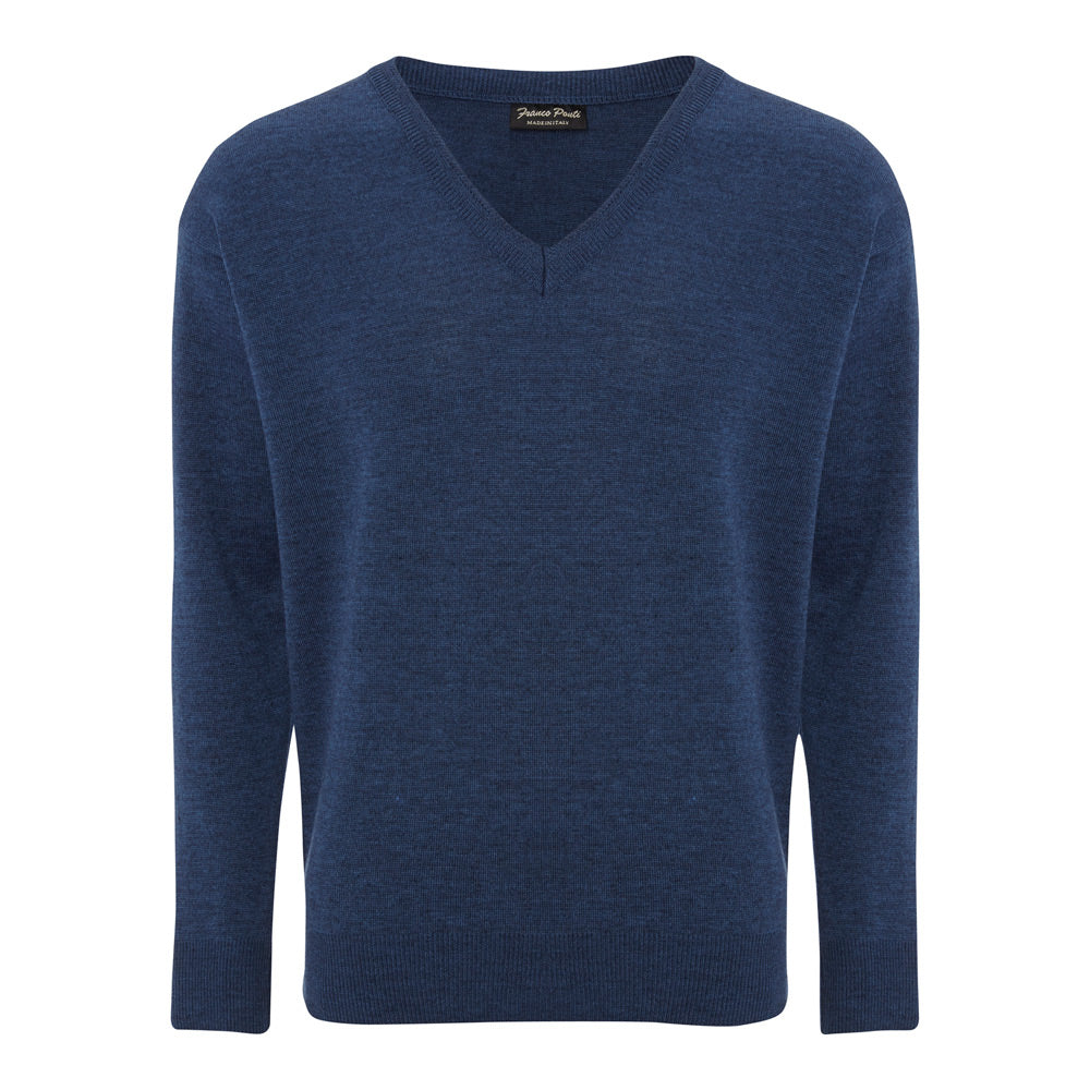 Franco Ponti Dark Denim V-Neck Pullover