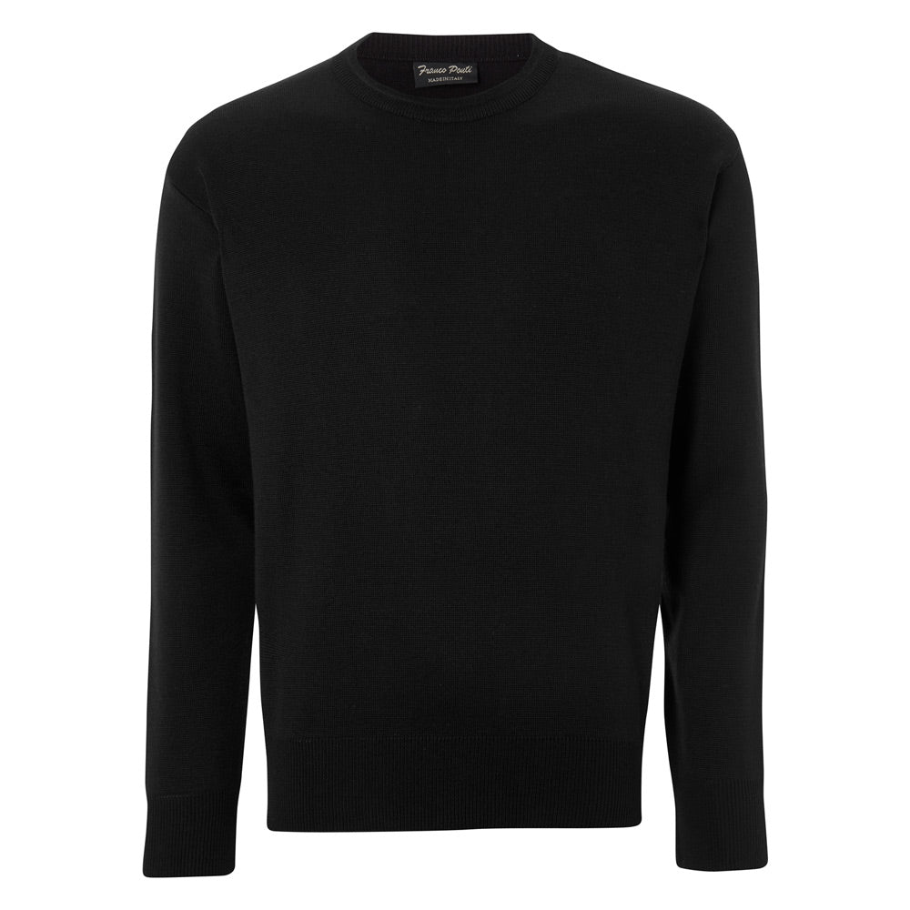Franco Ponti Black Crew Neck Pullover