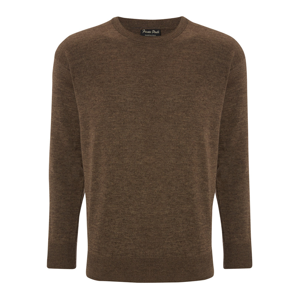Franco Ponti Brown Crew Neck Pullover