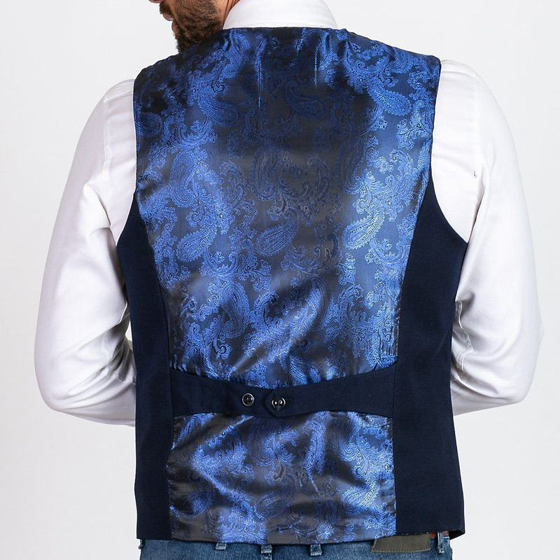 Marc Darcy Kelly Single Breasted Navy Waistcoat
