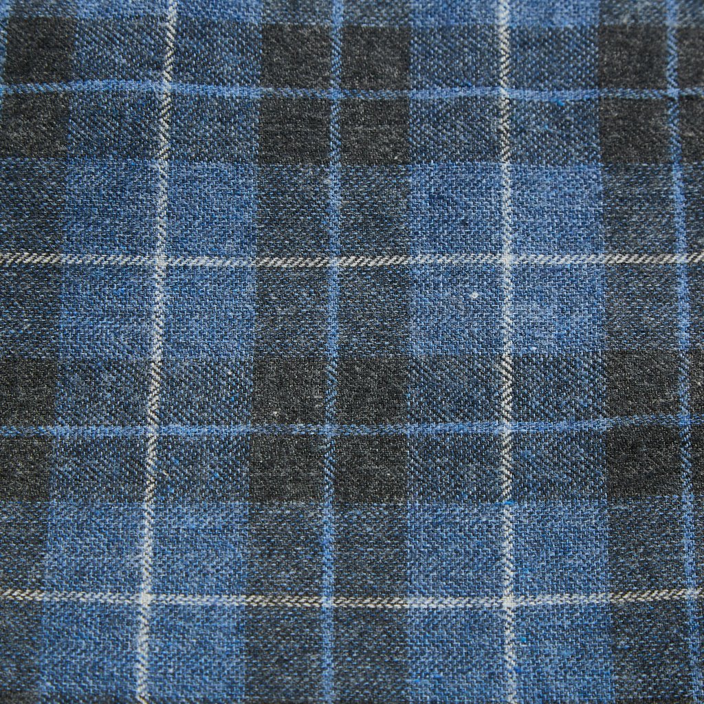 Rael Brook Standard Fit Blue Check Brushed Cotton Loungewear Set