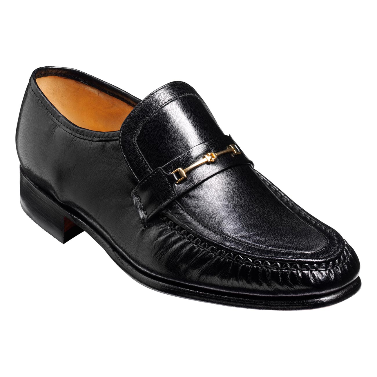 Barker Laurie Black Kid Slip On Shoes