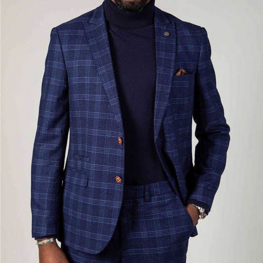 Marc Darcy Chigwell Navy Tweed Jacket