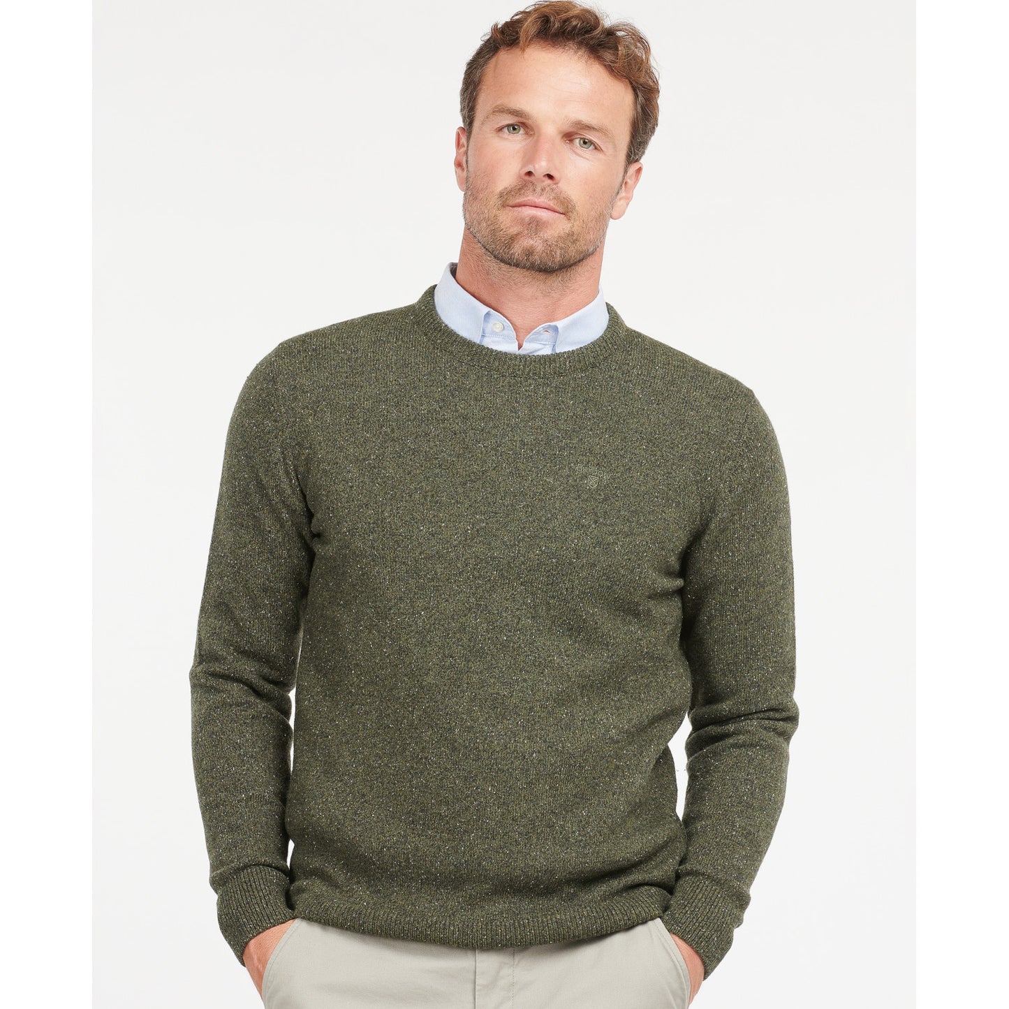Barbour Essential Tisbury Crew Dark Seaweed