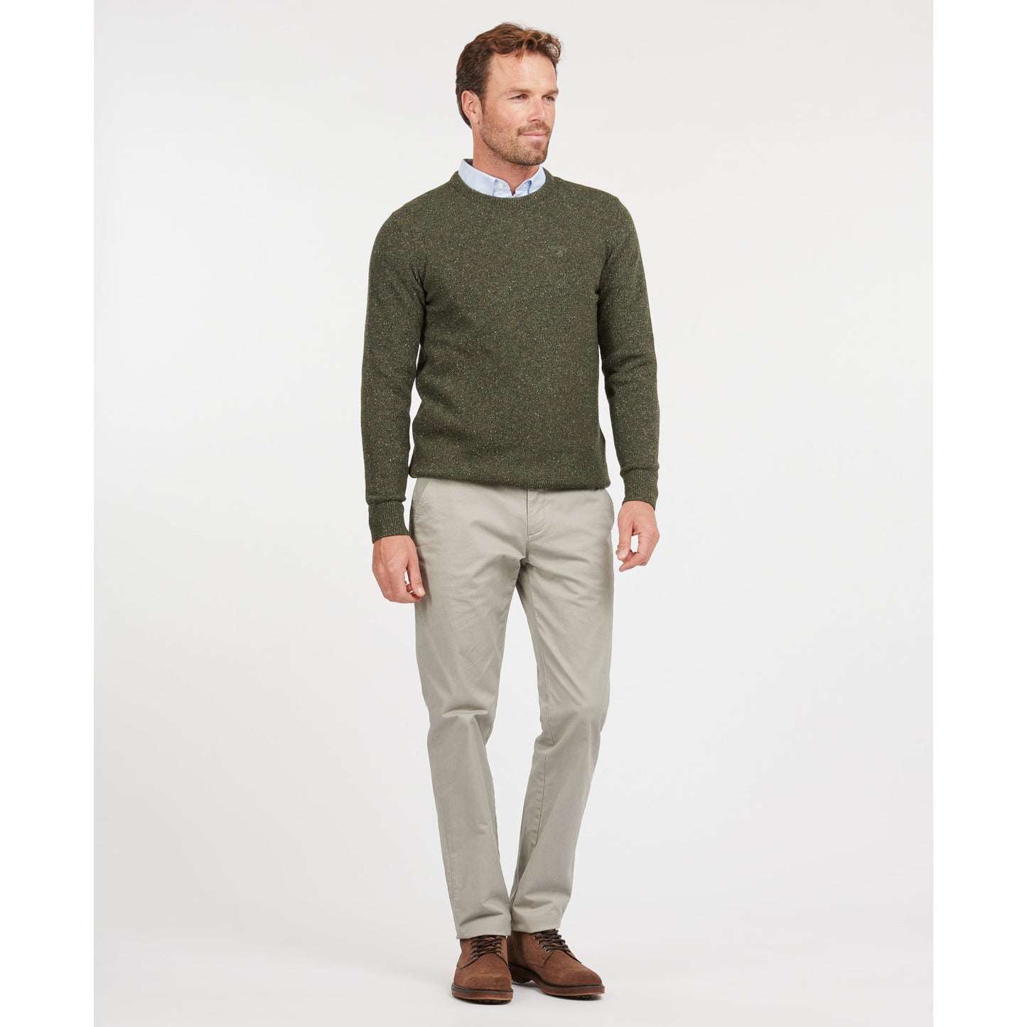 Barbour Essential Tisbury Crew Dark Seaweed