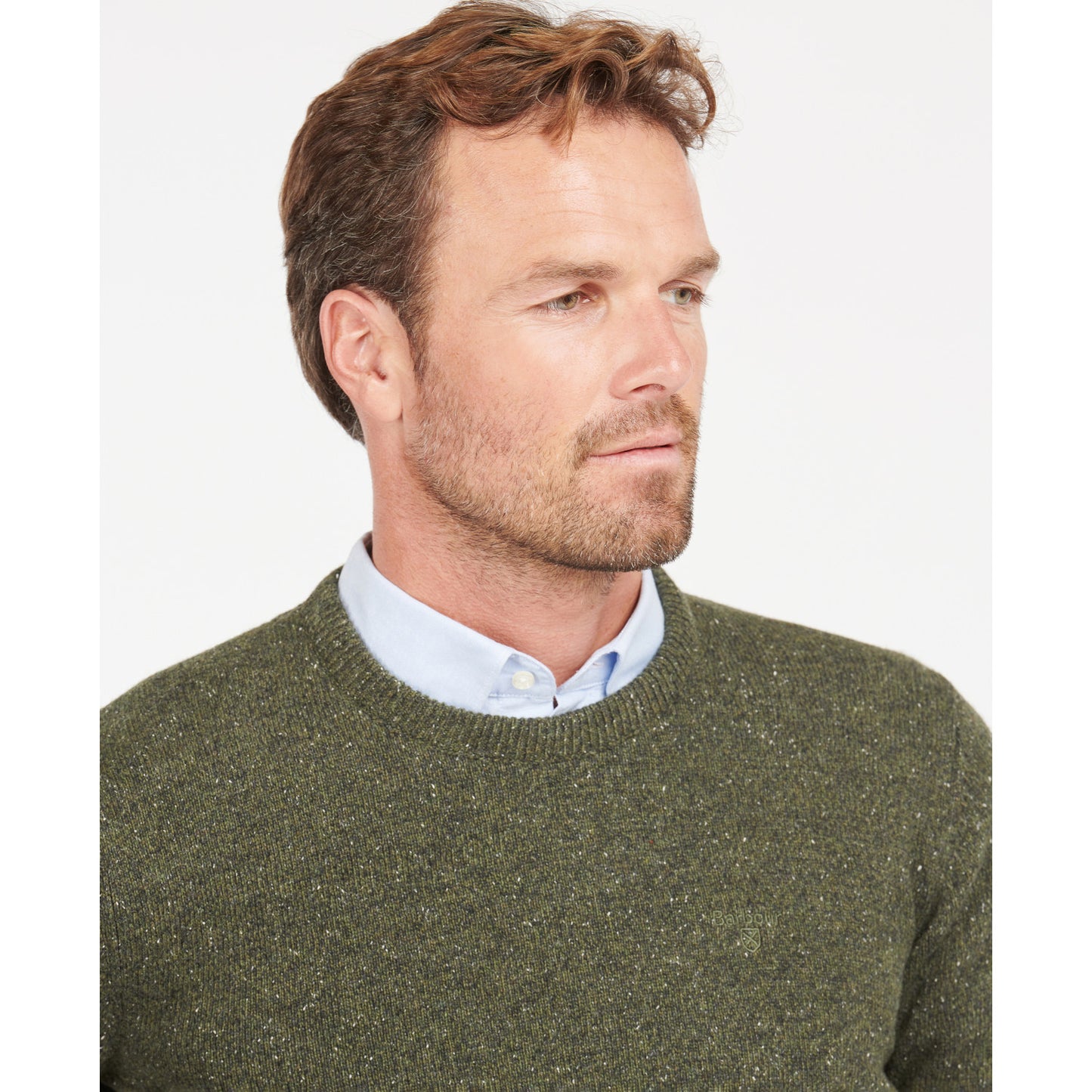 Barbour Essential Tisbury Crew Dark Seaweed