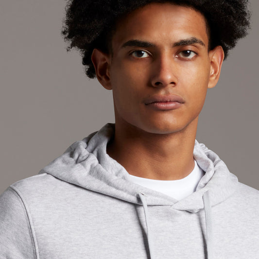 Lyle & Scott ML416VTR D24 Light Grey Marl Pullover Hoodie