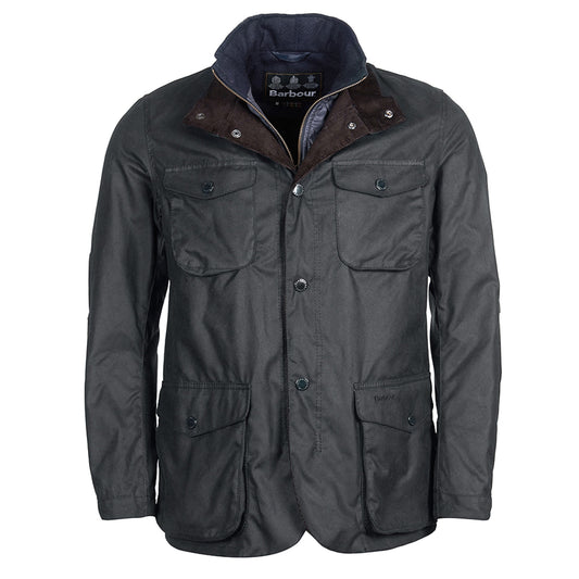 Barbour Ogston Navy Wax Jacket